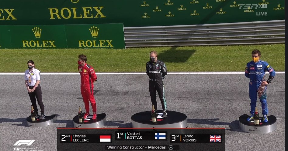 F1 distancing Austria Grand Prix podium photo
